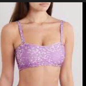 NWOT Faithfull the Brand Purple Floral Bikini Top